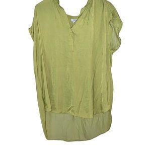 Short Sleeve Green Blouse Carolina Belle Women’s Top SIZE XL